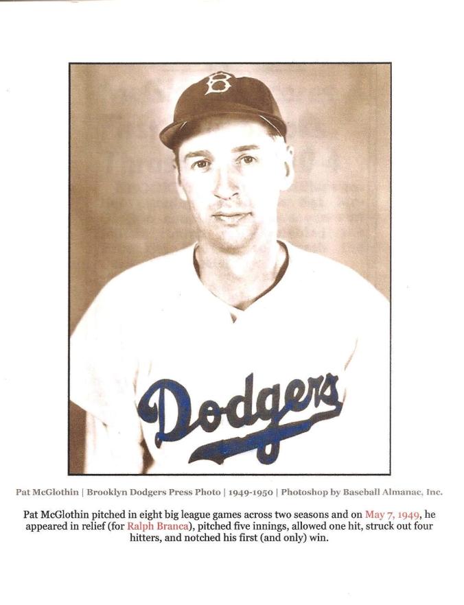 Pat McGlothin, Brooklyn Dodgers 001