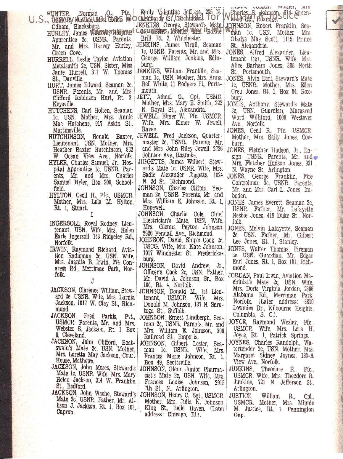 WWI Virginia Deaths 001